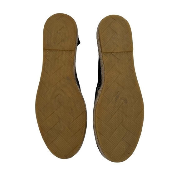 Free People Black Suede Slip On Espadrille Flat Loafers Size 40 Women's - Picture 6 of 6